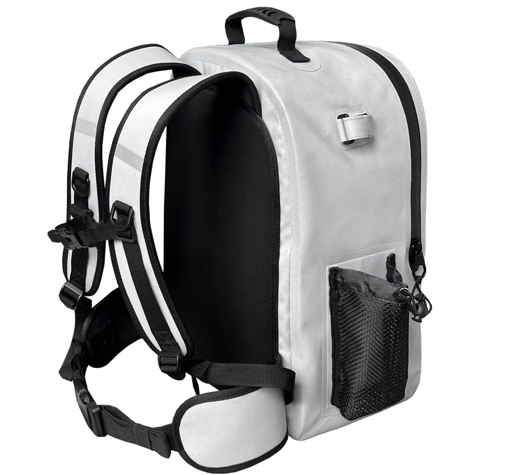 27QT Waterproof Fishing Backpack with Rod Holder